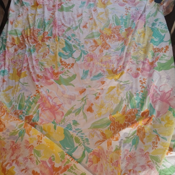 Source Unknown Floral Multicolor Throw Blanket With Matching Pillowcase - Picture 1 of 3